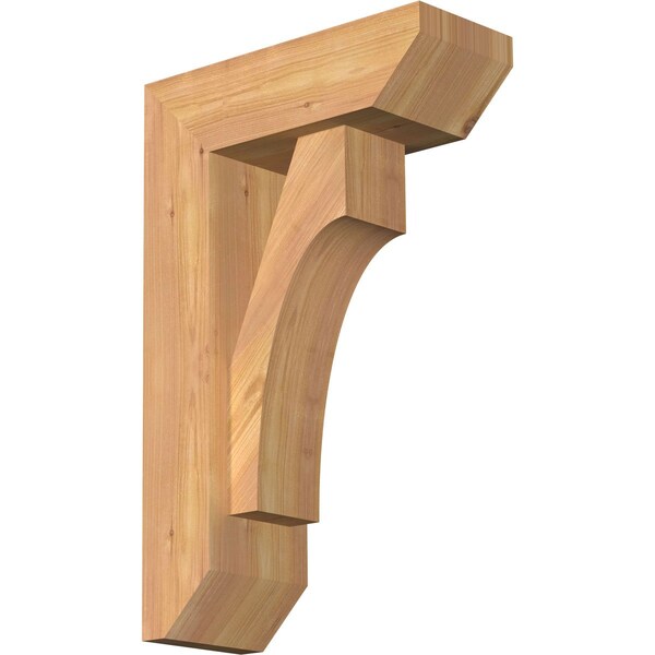 Ekena Millwork Westlake Slat Smooth Bracket w/ Offset Brace, Western Red Cedar, 5 1/2"W x 14"D x 22"H BKT0604X14X22WTL06SWR - main